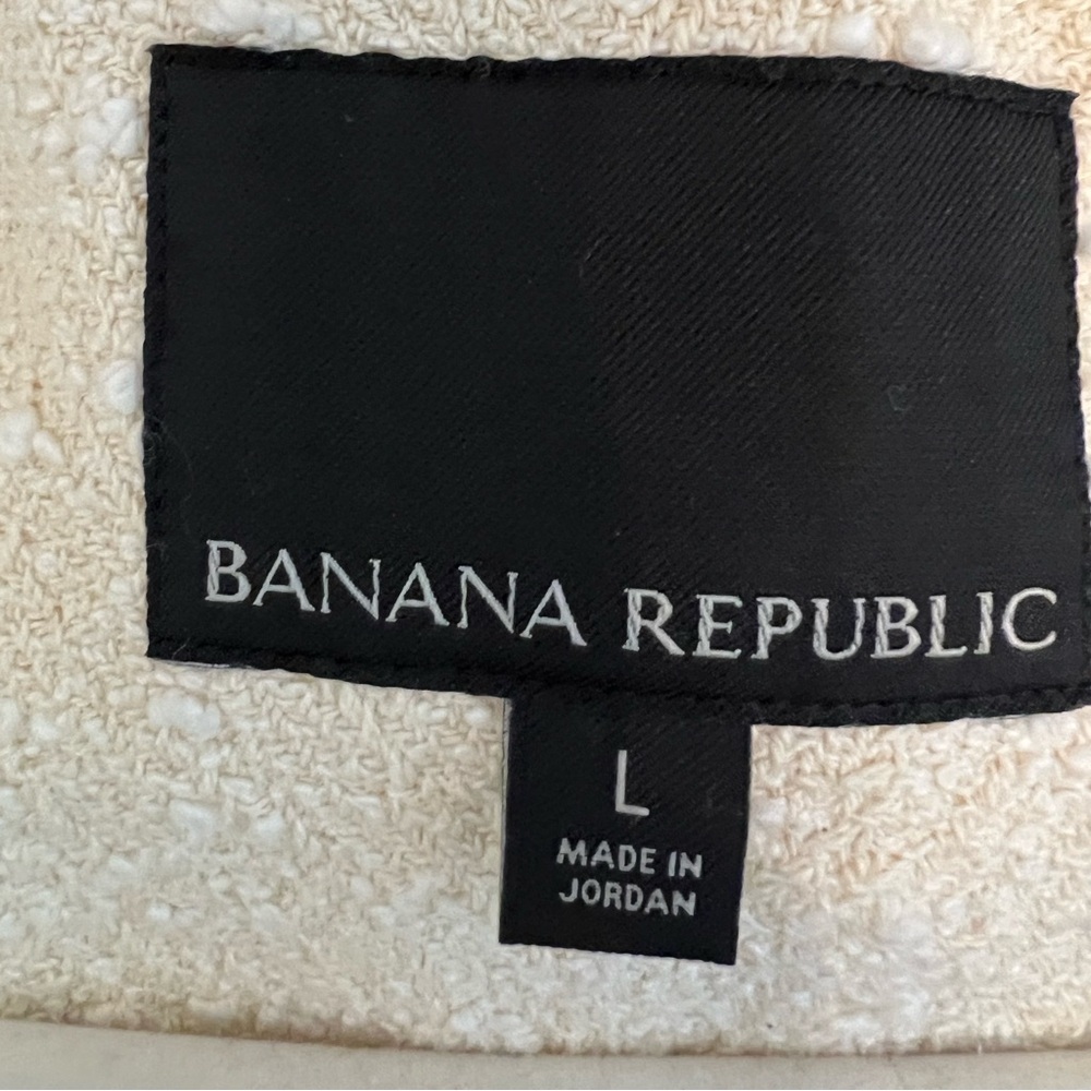 Banana Republic Oversized Balmacaan Jacket in Ivory Size Large - Picture 6 of 7